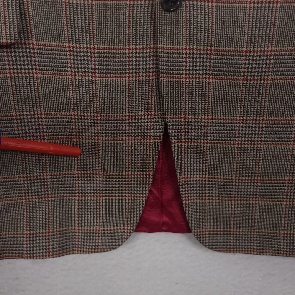 Jack Victor Loro Piana 100% Cashmere Blazer 44L Glen Plaid Luxury Classic Formal